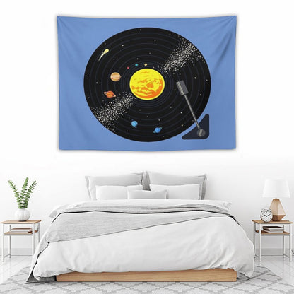 Solar System Vinyl Record Tapestry