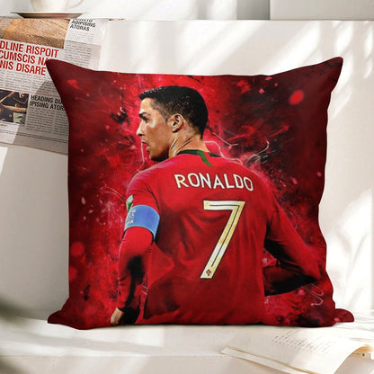Cristiano Ronaldo Linen Throw Pillow Cover