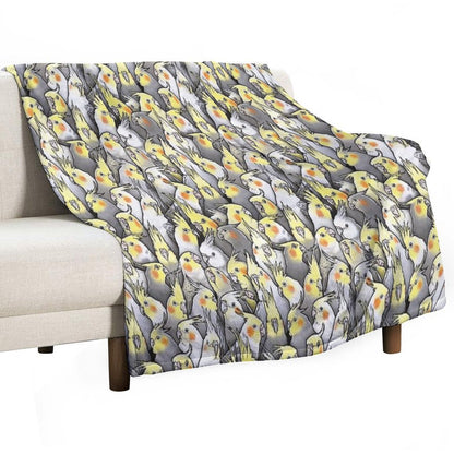 Cockatiels Galore Throw Blanket