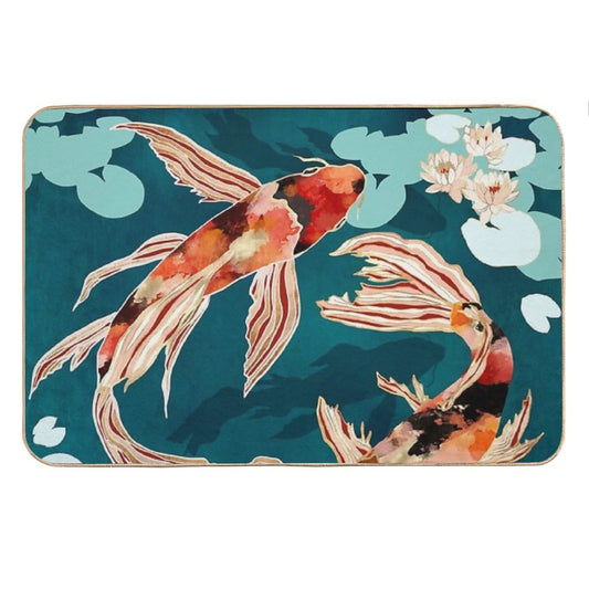 Metallic Koi VII Bath Mat