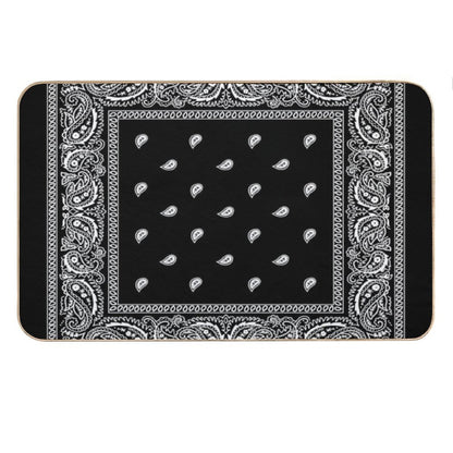 Bandana Black Bath Mat