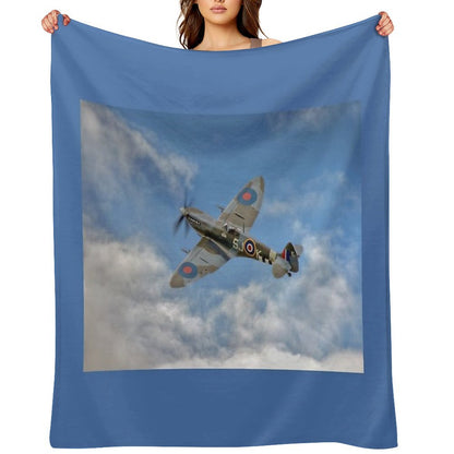 Spitfire LF IX 126 Squadron Throw Blanket