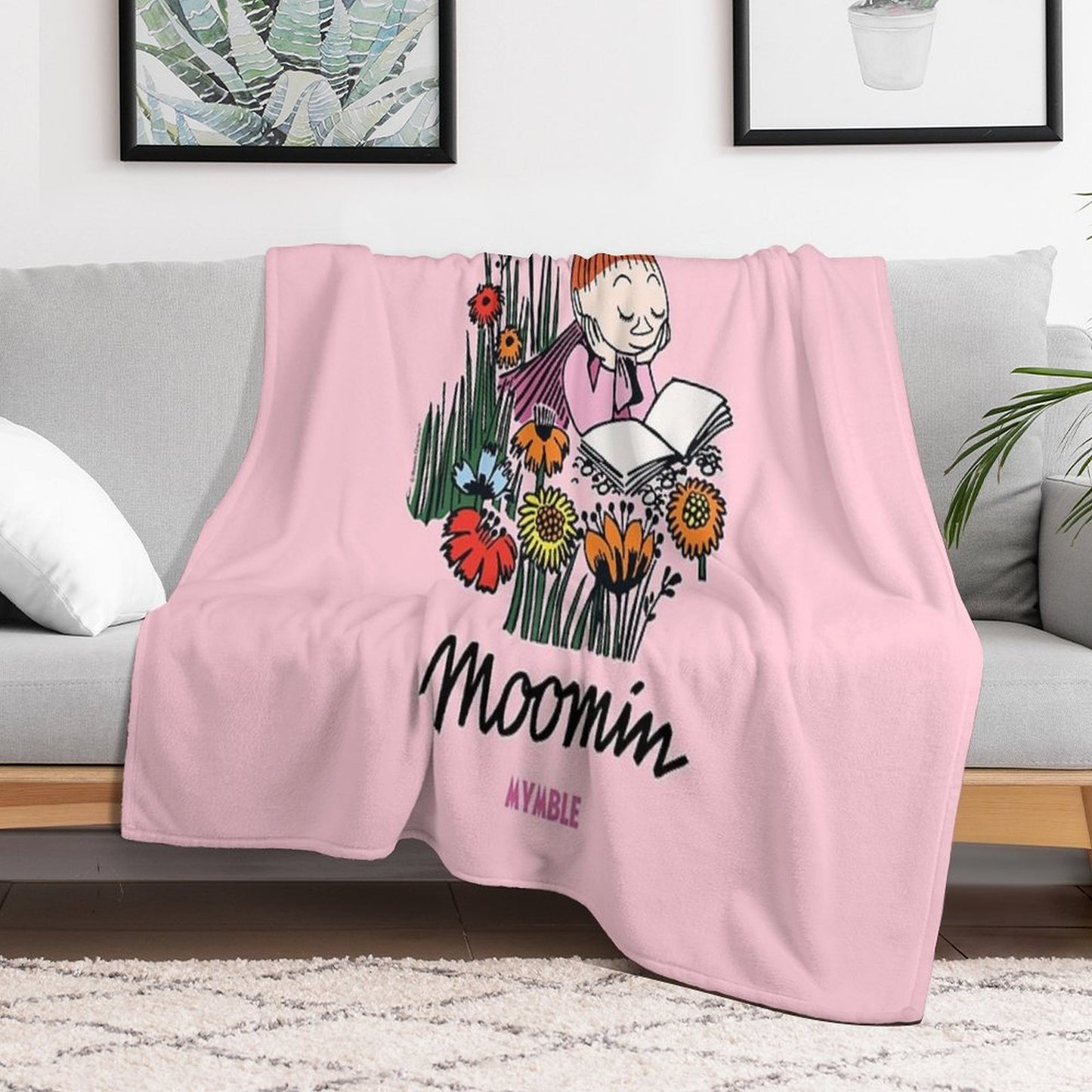 Moomin Mymble Reading Throw Blanket