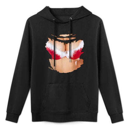 Busty Big Boobs Funny Christmas Costume Versatile Streetwear Hoodie