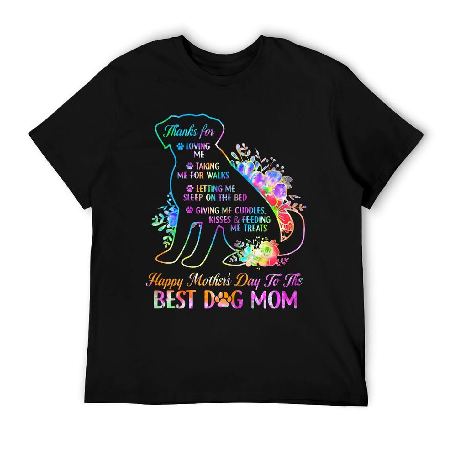Happy Mother&#39;s Day Tie Dye To The Best Dog Mom Mothers Day T-Shirt