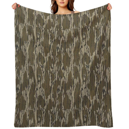 Everything Bottom Lands Camo Throw Blanket