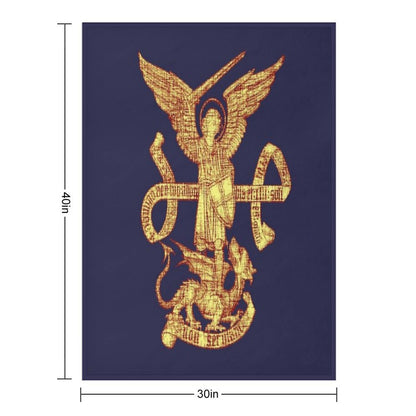 Saint St Michael Archangel, Catholic Archangel, Angel Defender Throw Blanket