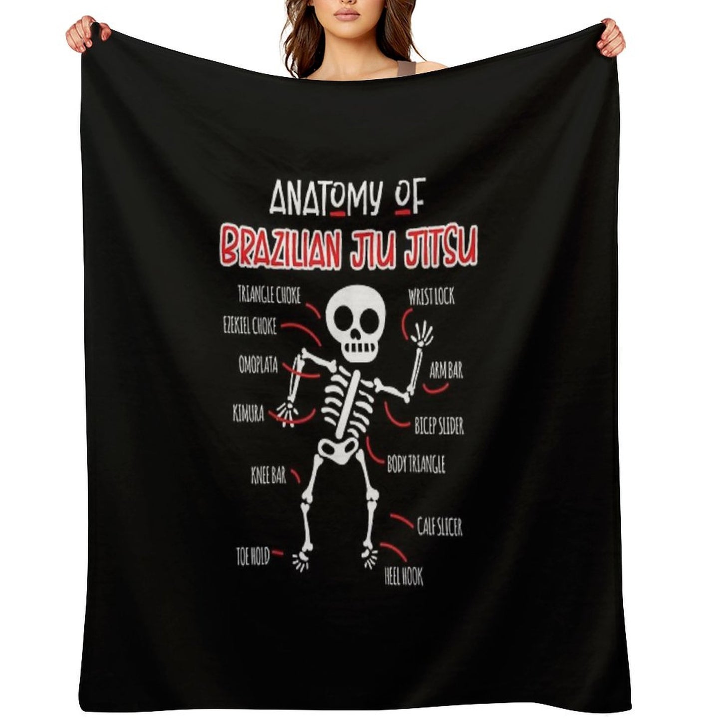 Jiu Jitsu Funny BJJ Gifts Throw Blanket