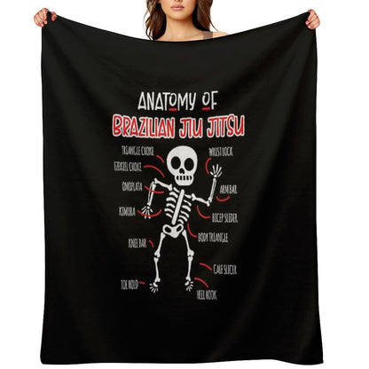 Jiu Jitsu Funny BJJ Gifts Throw Blanket