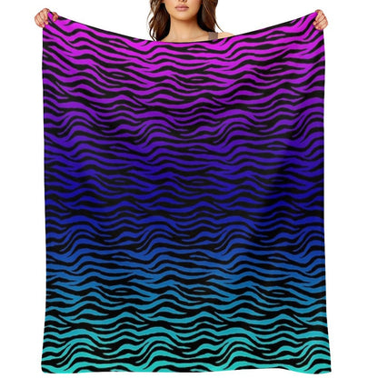 Purple Zebra Print Throw Blanket