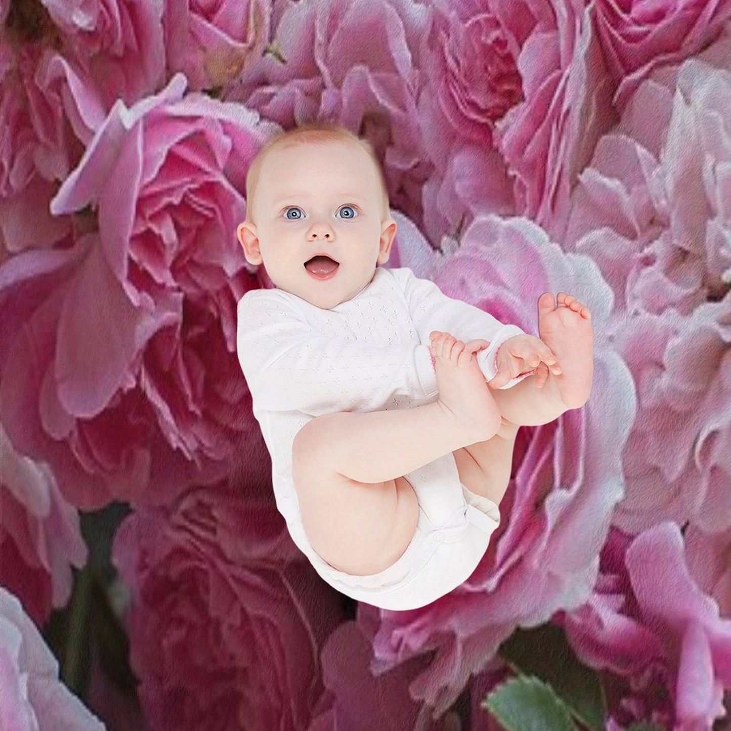 Pink Peonies Garden Throw Blanket