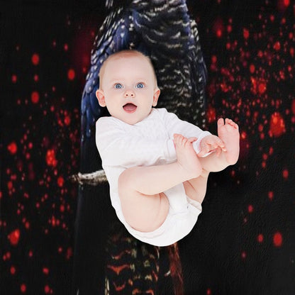 Red Tailed Black Cockatoo Throw Blanket