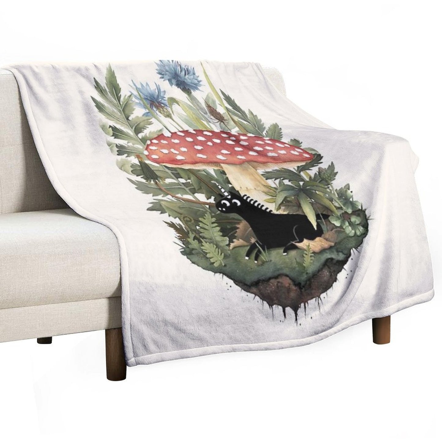 Tiny Unicorn Throw Blanket