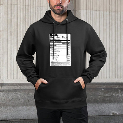 Hustle Nutrition Facts Christmas Birthday Gift Rap Urban Customizable Surface Hoodie