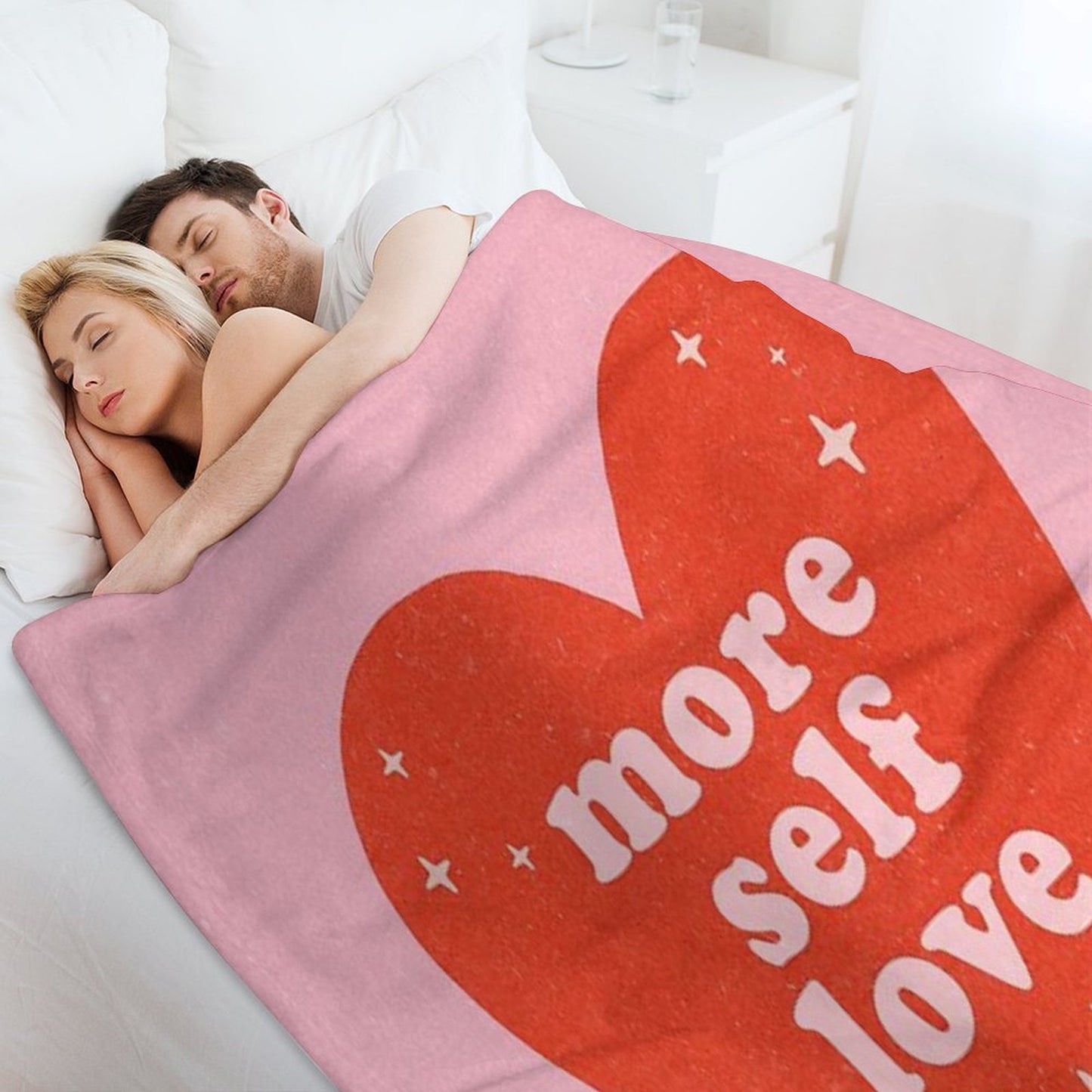More Self Love {Pretty in Pink & Retro Red) Throw Blanket