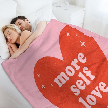More Self Love {Pretty in Pink & Retro Red) Throw Blanket