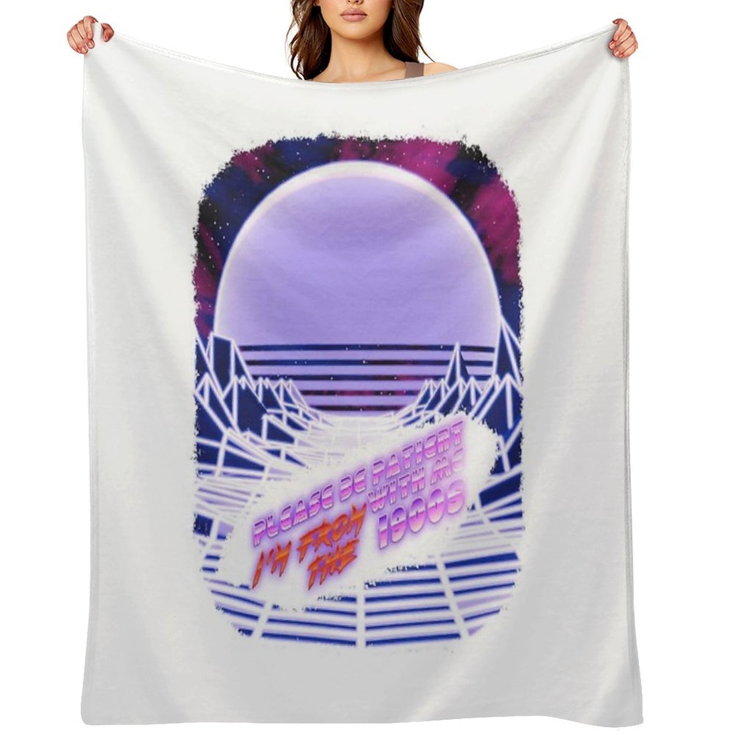 Born in The 1900s (Vapor Wave) Throw Blanket