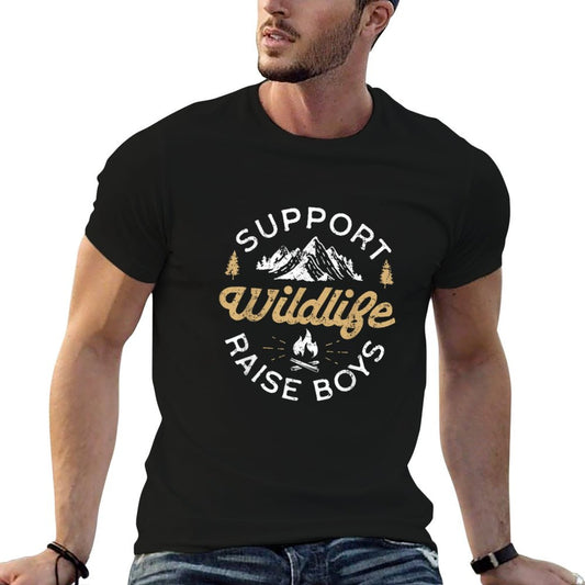 Support Wildlife Raise Boys - Parent Mom & Dad Gift T-Shirt