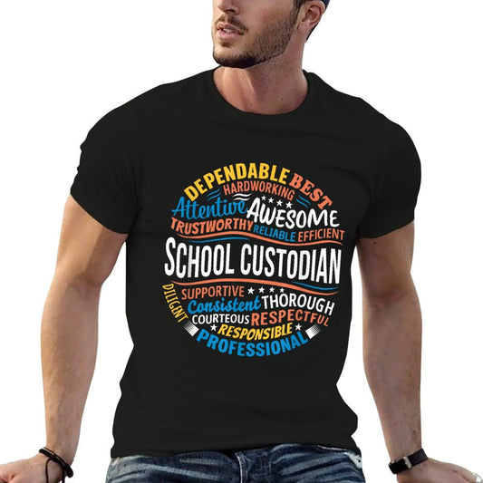 School Custodian Shirts Funny Appreciation Gift T-Shirt