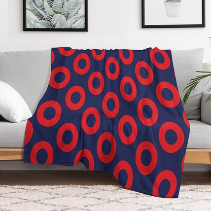 Fishman Doughnut Phish Pattern by Custeez Throw Blanket