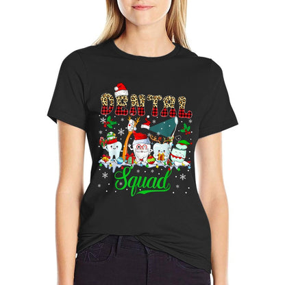 Dental Squad Christmas Santa Reindeer Elf Dental Tools  Polyester Blend T-Shirt