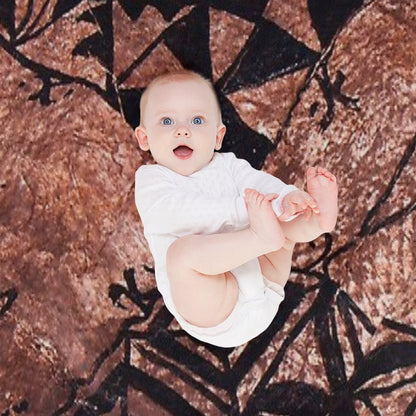 Tongan Tapa Design Throw Blanket