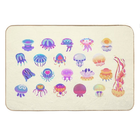 Jellyfish Day - Pastel Bath Mat