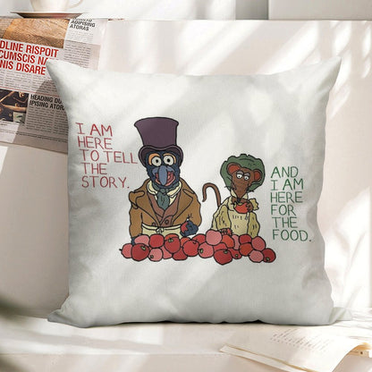 Muppet Christmas Carol - Gonzo And Rizzo Linen Throw Pillow Cover