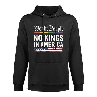 No Kings In America We The People Political Men Women Breathable Fabric Hoodie