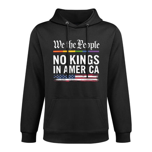 No Kings In America We The People Political Men Women Breathable Fabric Hoodie