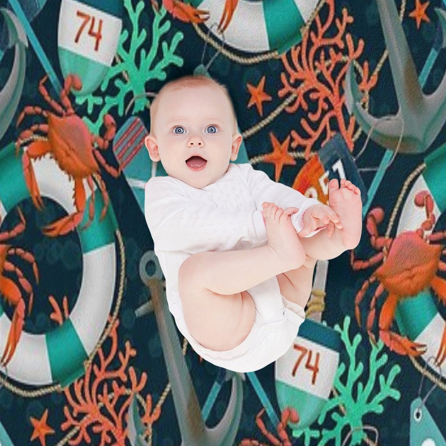 Nautical Junkyard Throw Blanket