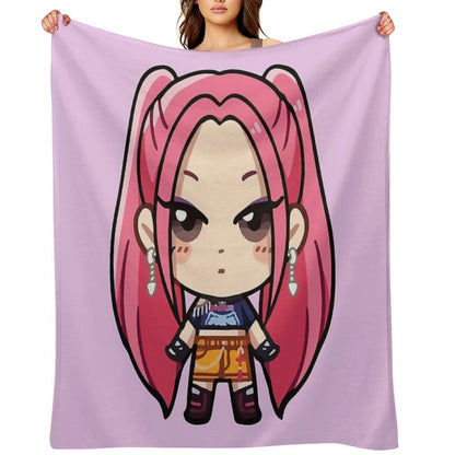 Mira Kpop Demon Hunters Throw Blanket