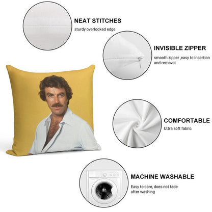 Tom Selleck Soft Gift Ready Throw Pillow