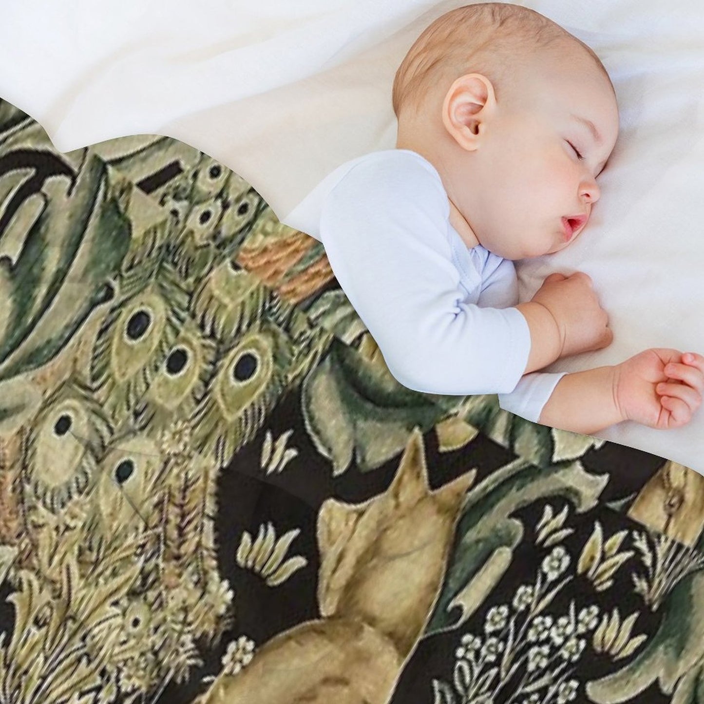 William Morris Forest Fabric Throw Blanket