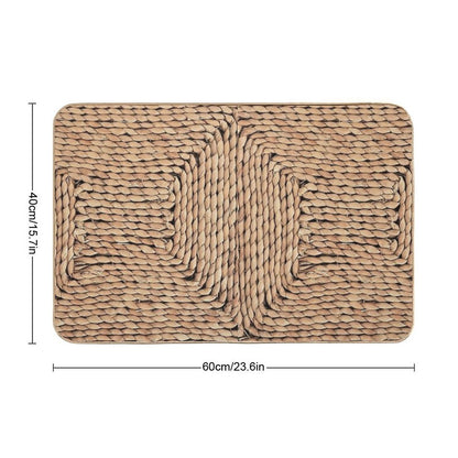 Mediterranean Rattan Bath Mat