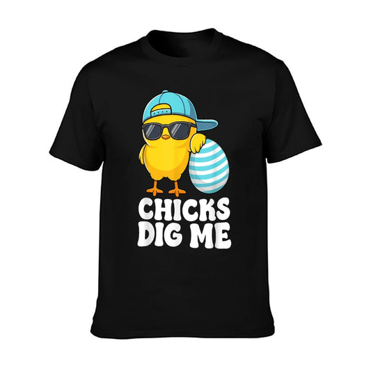 Chicks Dig Me Easter Toddler Boys Men Happy Easter Funny T-Shirt