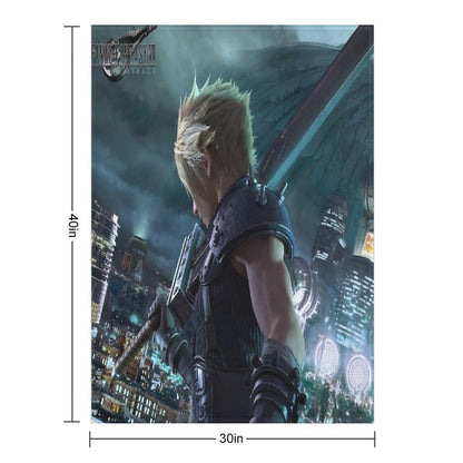 Cloud Final Fantasy VII Remake Throw Blanket