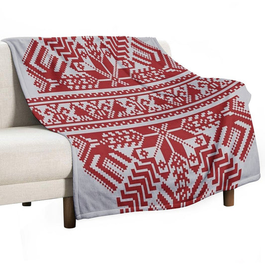 Baltic Traditional Ornament. Latvian Throw Blanket