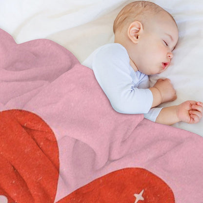 More Self Love {Pretty in Pink & Retro Red) Throw Blanket