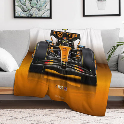 Many Lando Norris Items 2025 Formula 1 McLaren Racing Car Throw Blanket