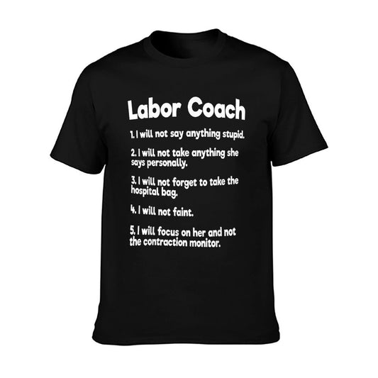Labor Coach Expecting Dad Rules Papa Funny Baby T-Shirt