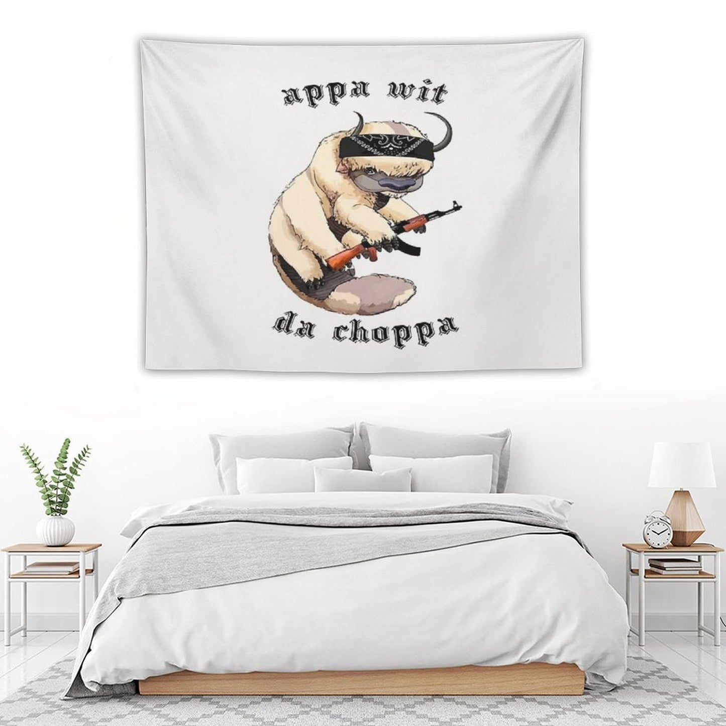 Appa With A Choppa Tapestry Tapestry
