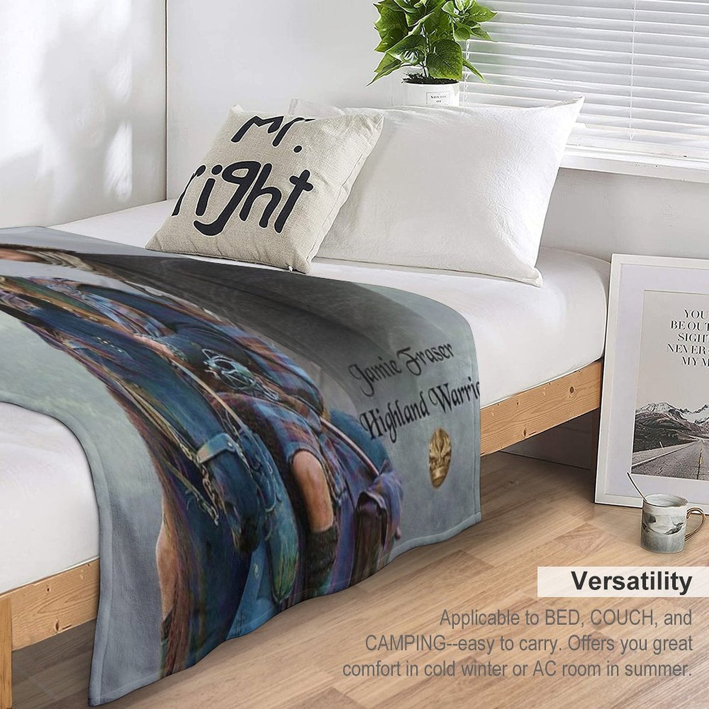 Jamie Fraser-Highland WarriorOutlander Throw Blanket