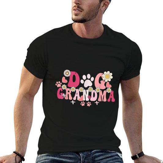 Groovy Dog Grandma Owner Mama Grandma Dog Lovers T-Shirt