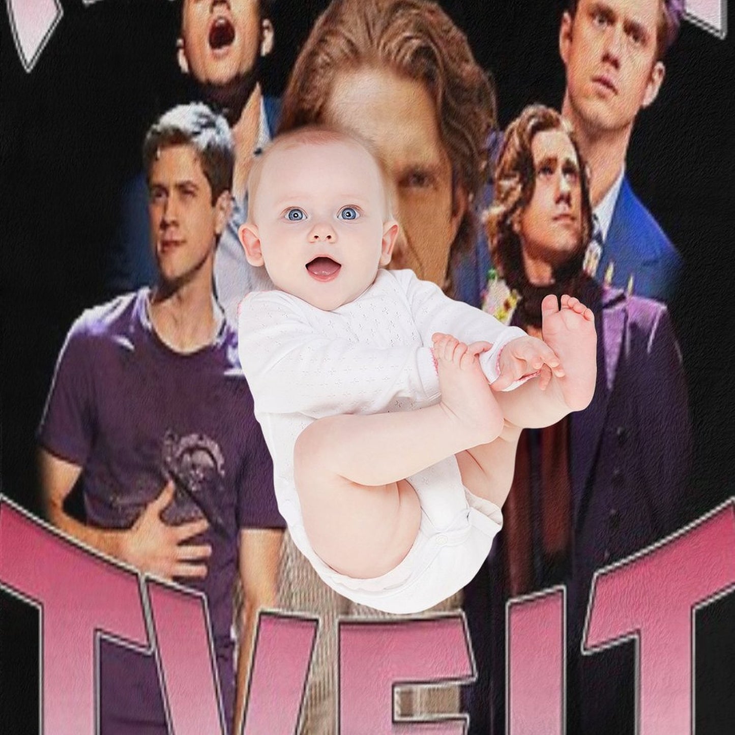Aaron Tveit Retro Throw Blanket