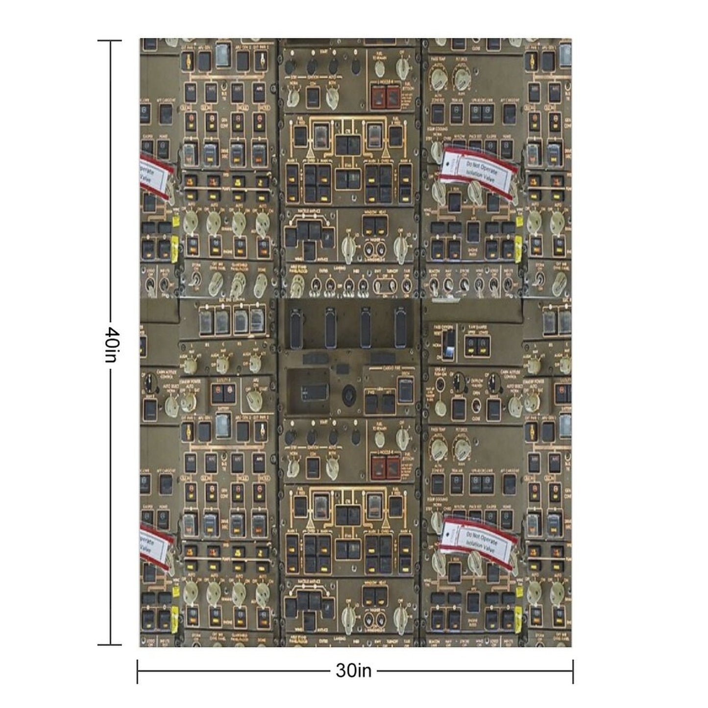 Boeing 747 Overhead Panel Cockpit Throw Blanket