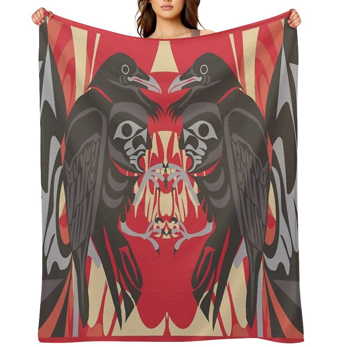 Raven Vision Throw Blanket