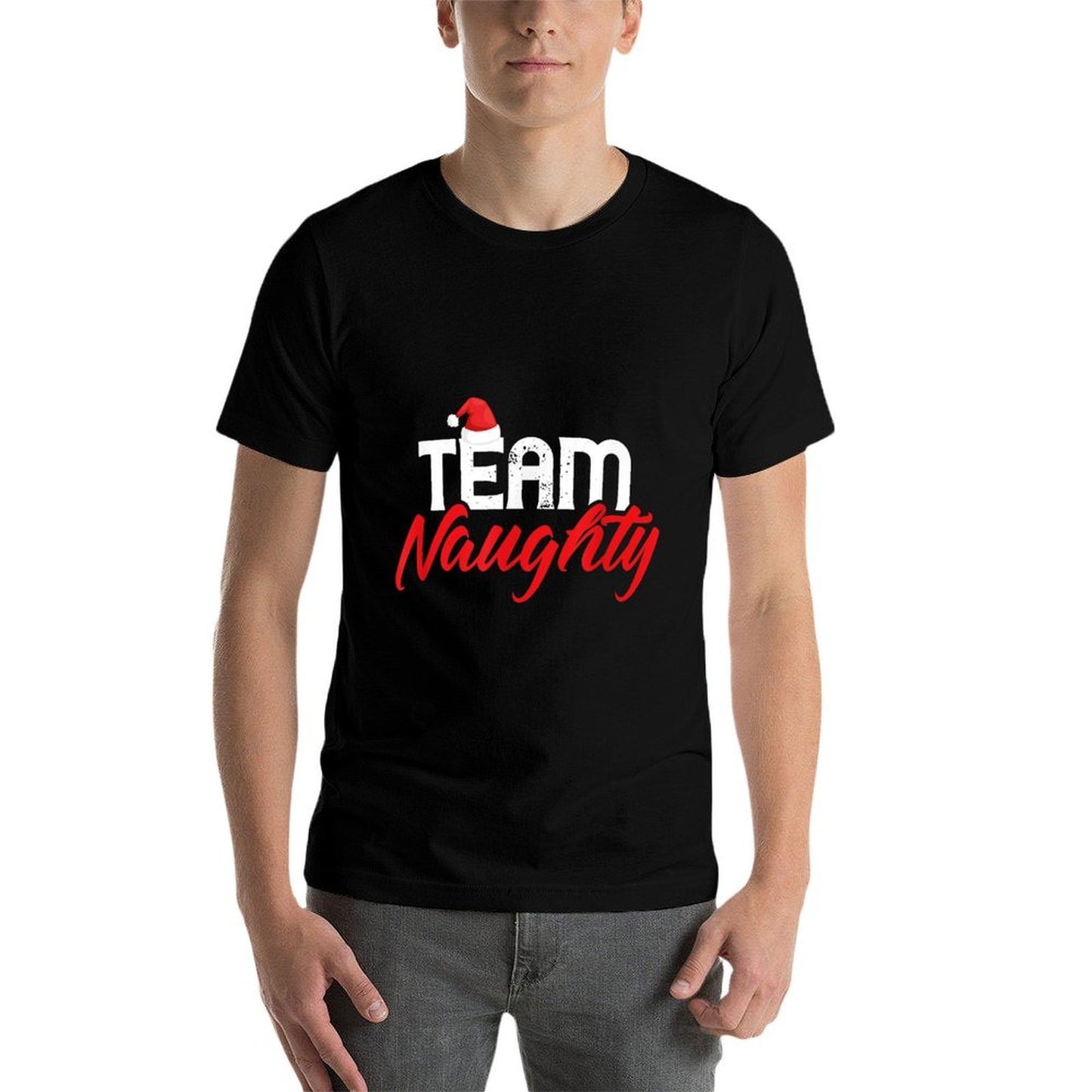 Team Naughty Funny Couple Matching Outfit Team Nice  Soft T-Shirt
