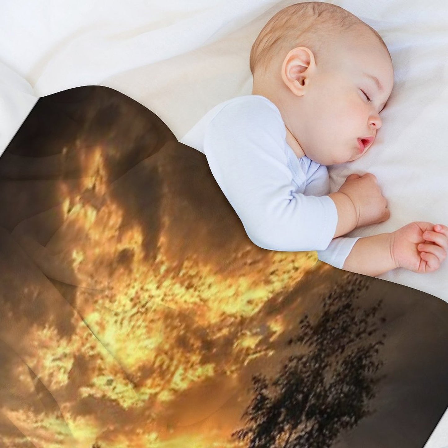 A Ford Mustang Sunset Throw Blanket