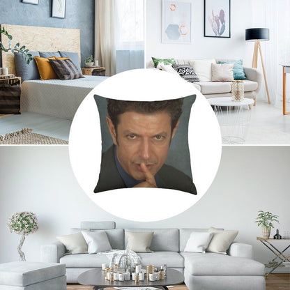 Jeff Goldblum Linen Throw Pillow Cover